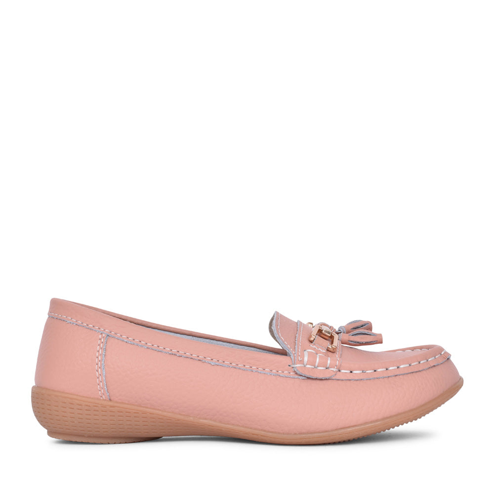 Ladies Nautical Slip-on Shoe In Blush
