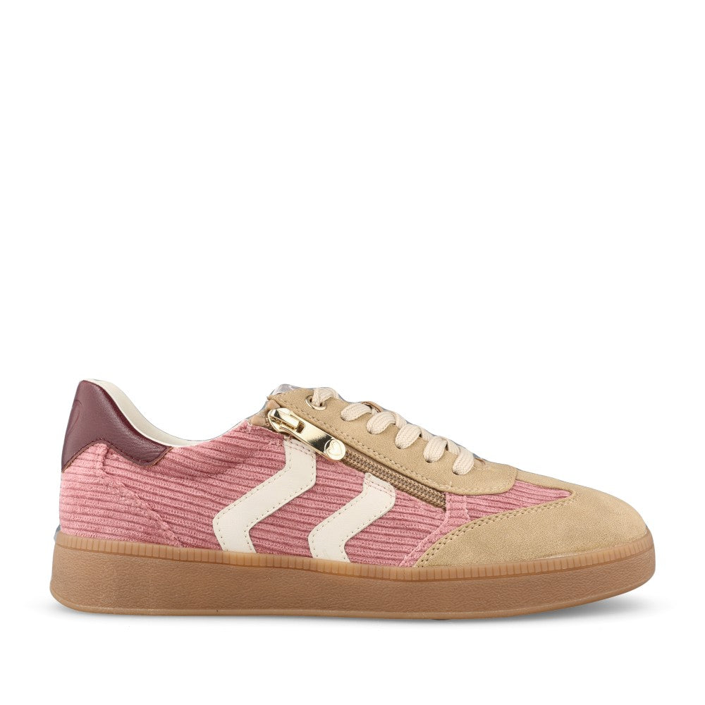 Ladies 2-23776 Laced Trainer In Rose