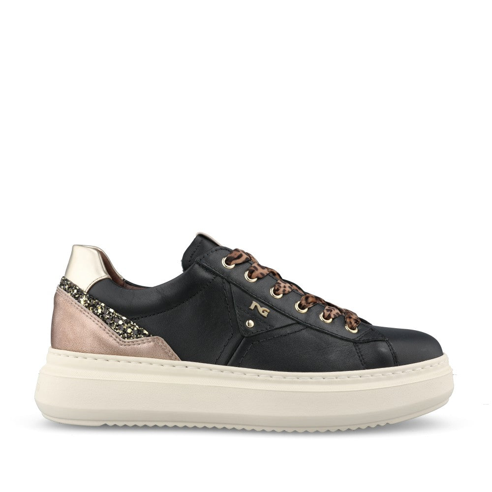 Ladies I514160d Laced Trainer In Black Multi