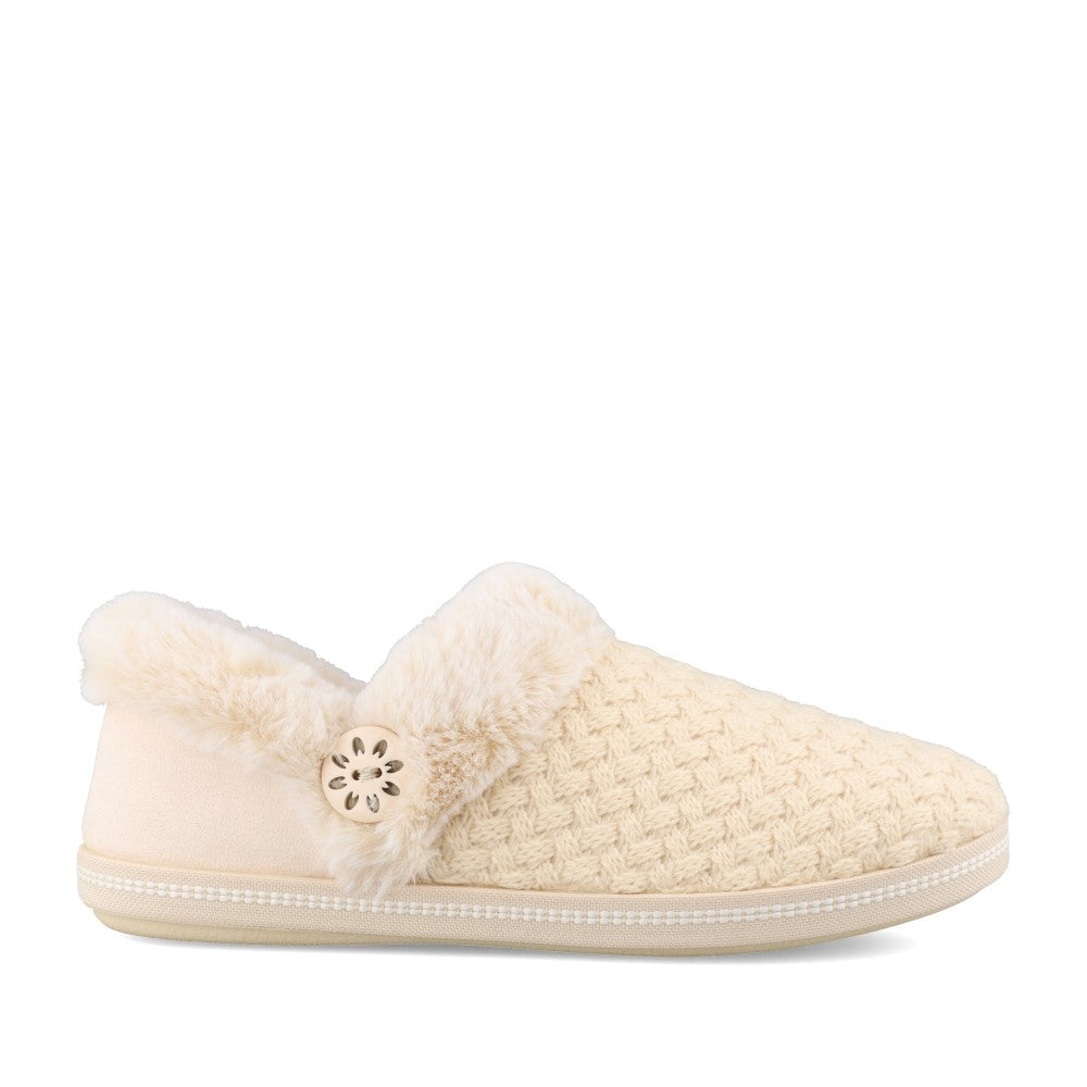 Ladies 169041 Cozy Campfire Frosty Slipper In Sand
