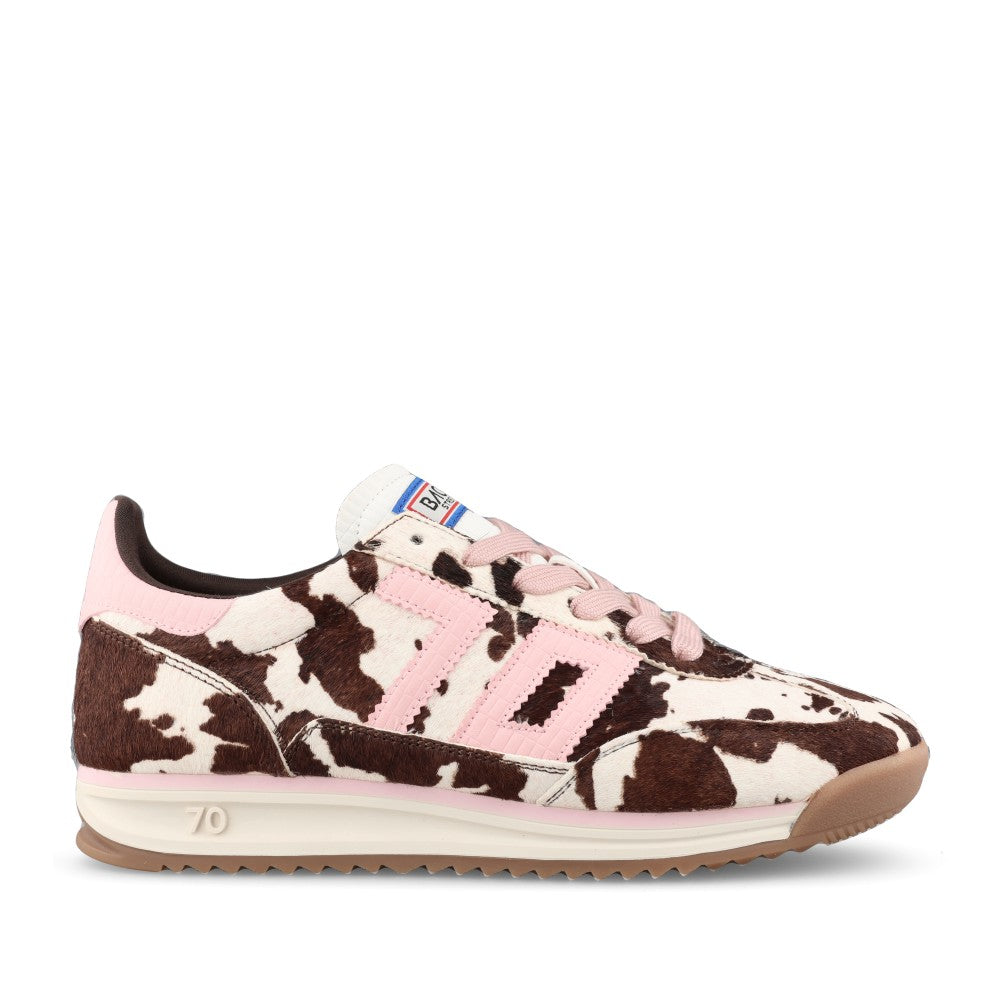 Ladies Jogger L51 Laced Trainer In Cow