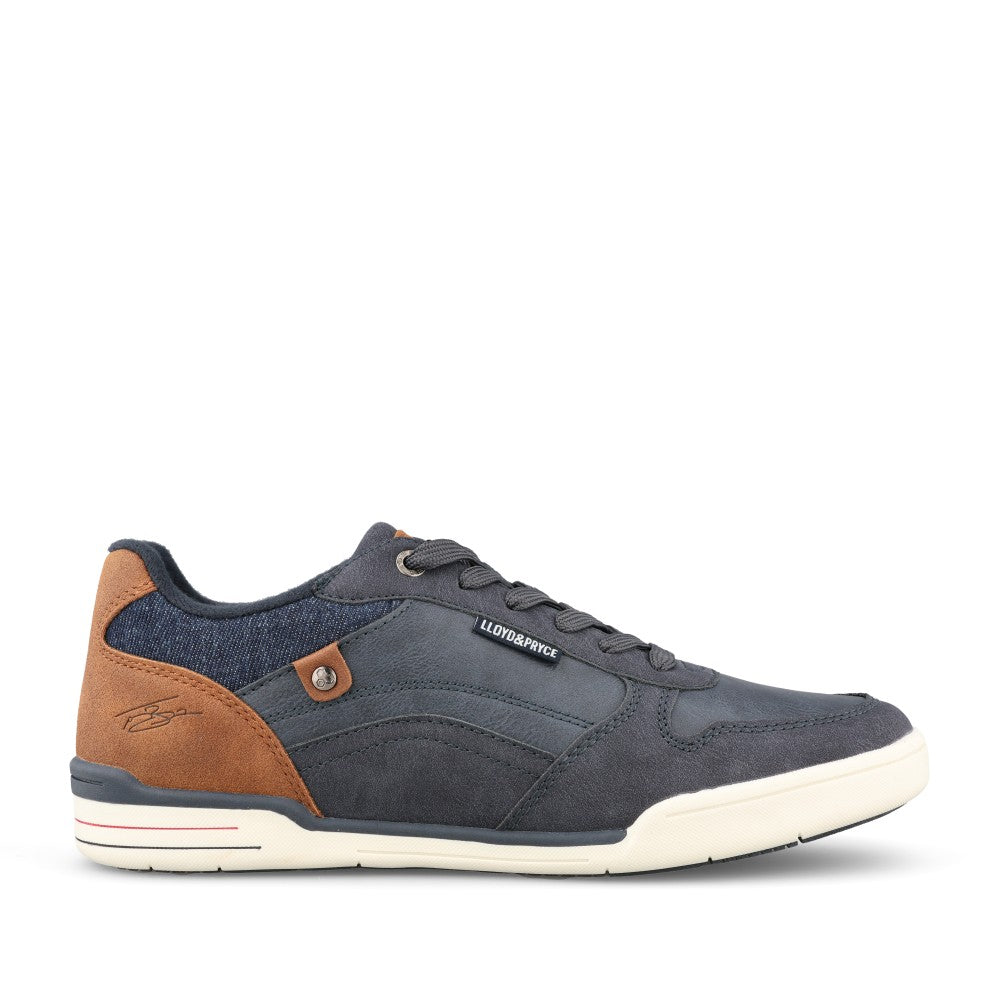Mens Lapez Laced Trainer In Navy