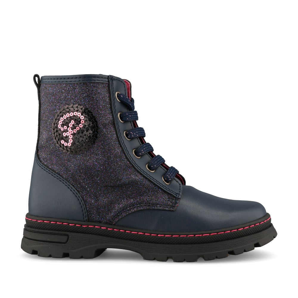 Girls 433925 Laced Ankle Boot In Navy