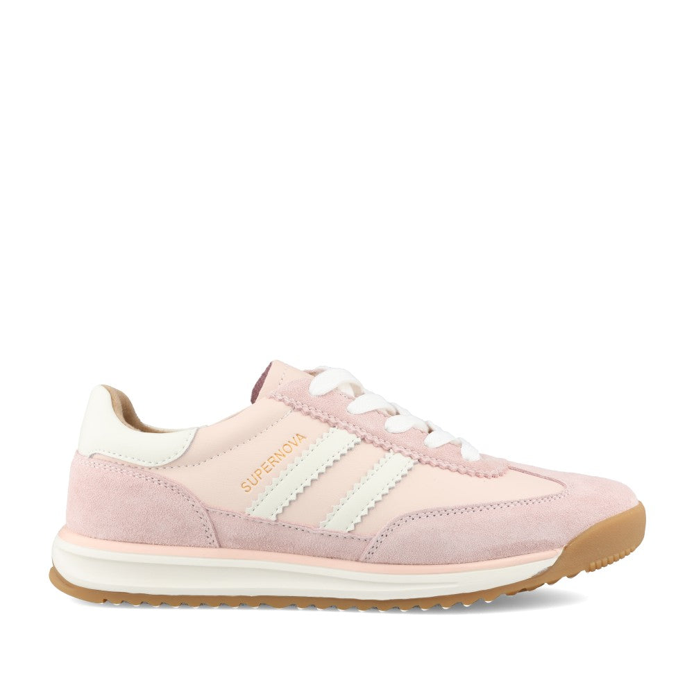 Ladies Seventy Three Laced Trainer In Pale Blush