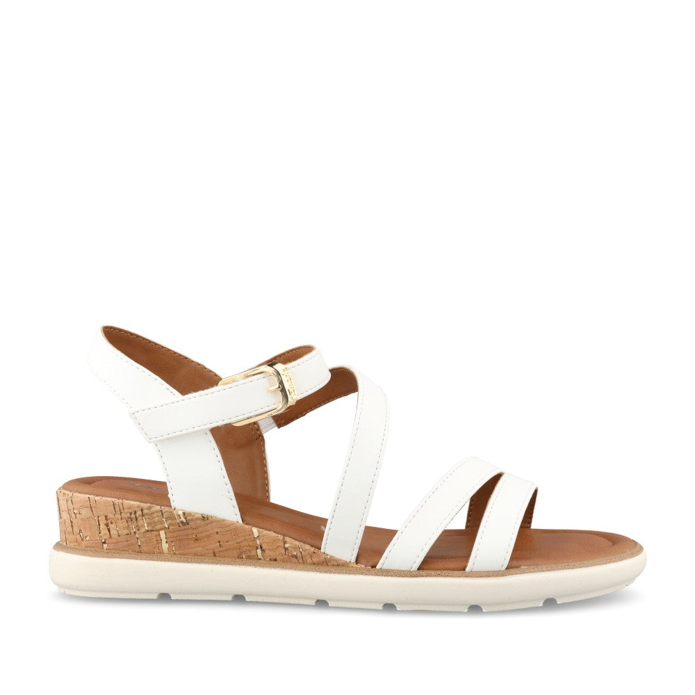Ladies 1-28713 Wedge Sandal In White