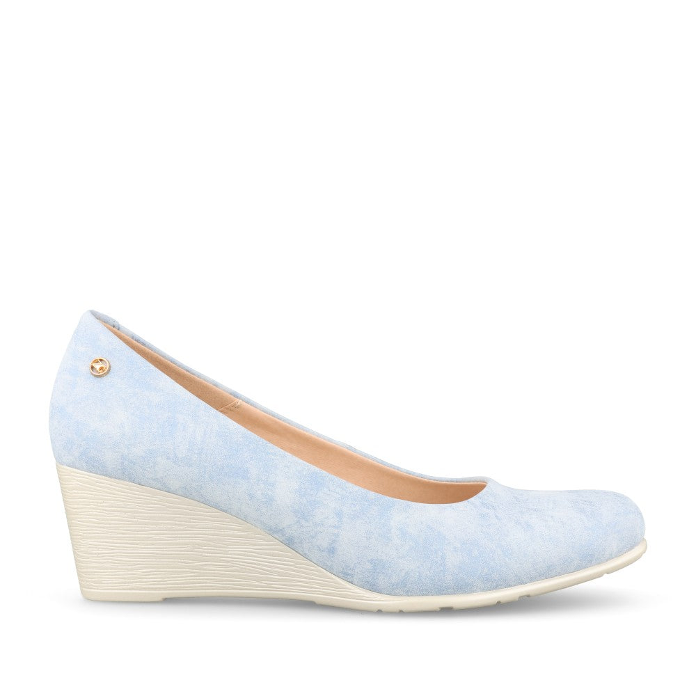 Ladies Ruwais Wedge Shoe In Blue
