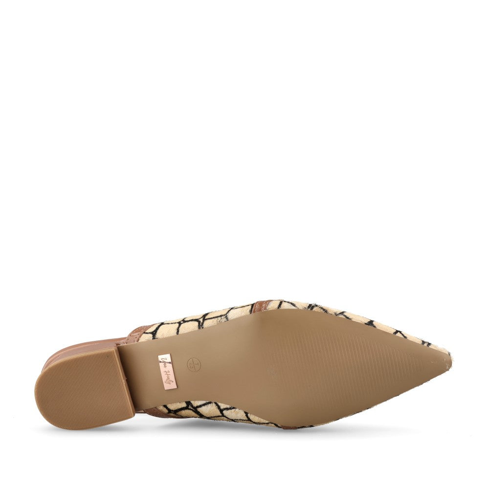 Ladies Watermelon Sling Back Shoe In Beige Multi