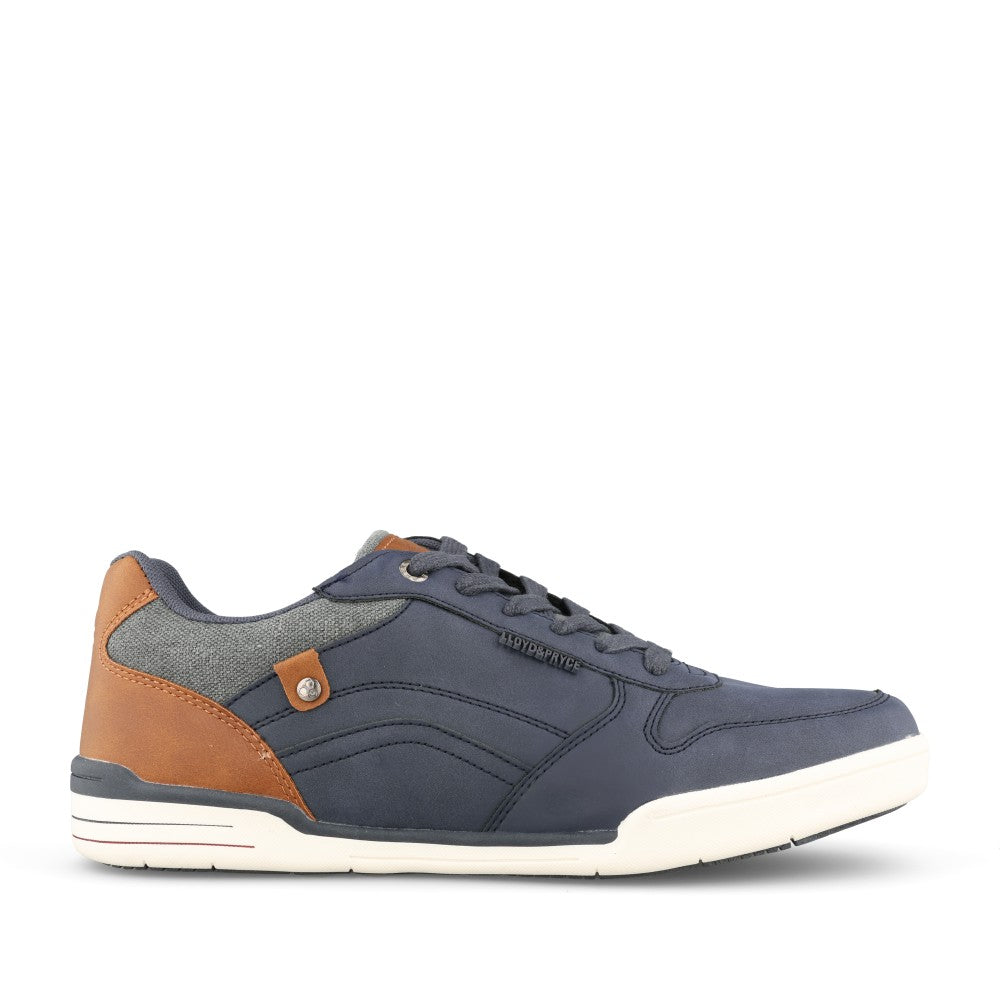 Mens Padovani Laced Trainer In Navy