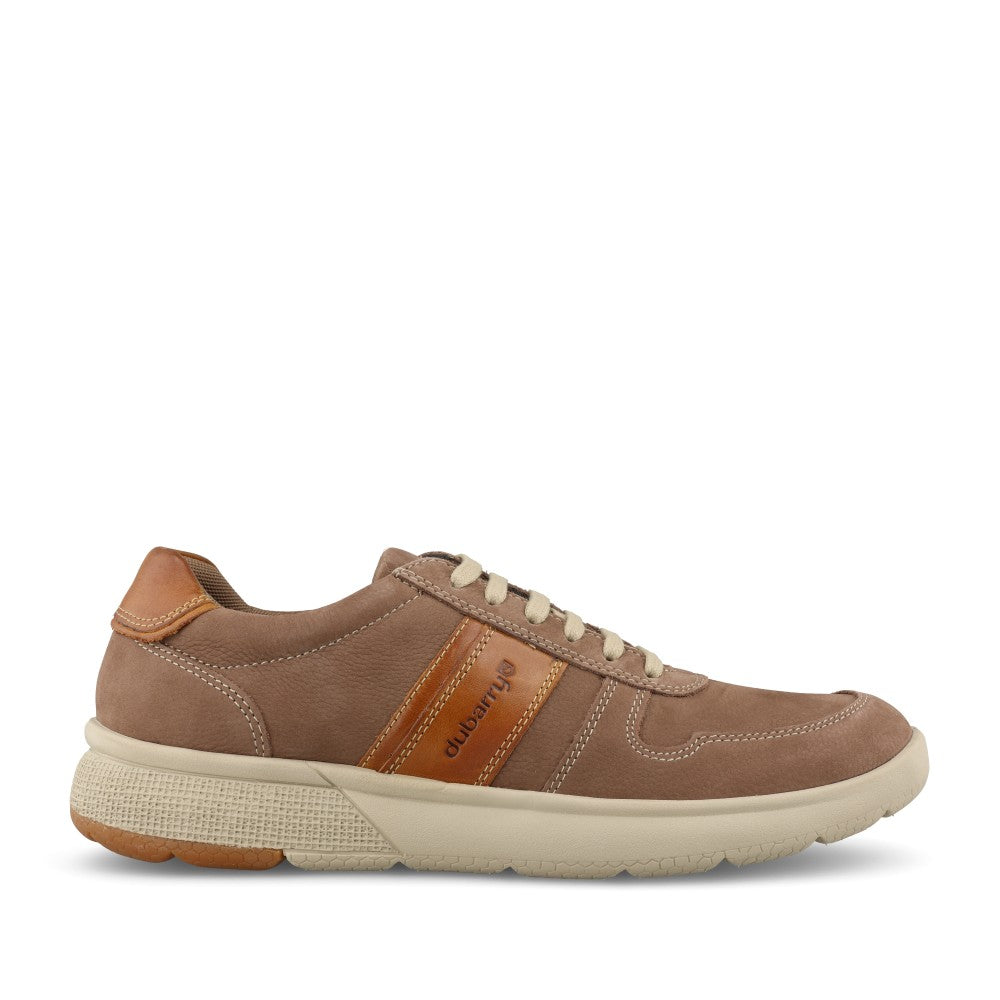 Mens Baylor 5903 Laced Trainer In Pebble