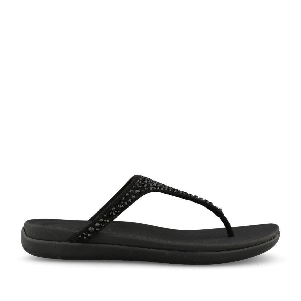 Ladies A5y-001 Solay Toe-post Sandal In Black