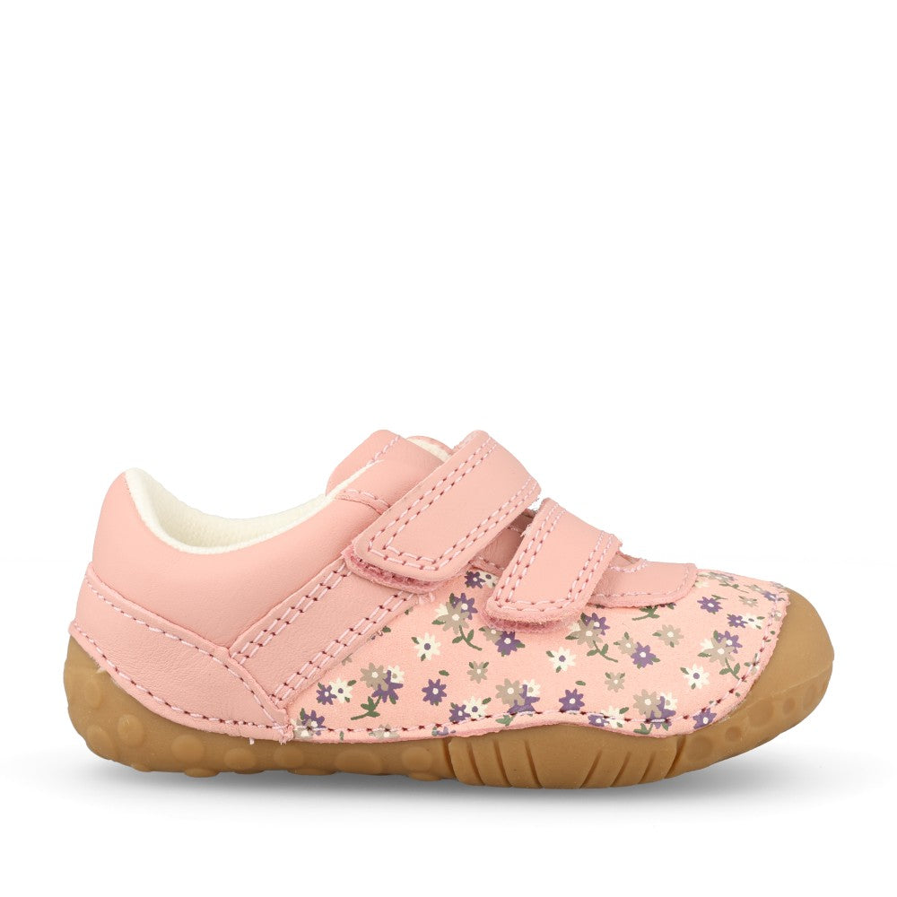 Girls Little Smile Dusky Pink Leather Shoe In Kids G Fit