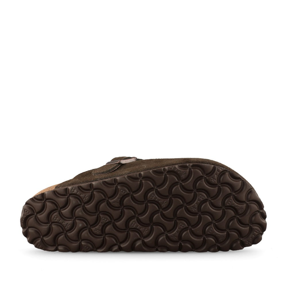 Birkenstock Ladies 1020529 Boston Shearling Suede Clog In Mocha