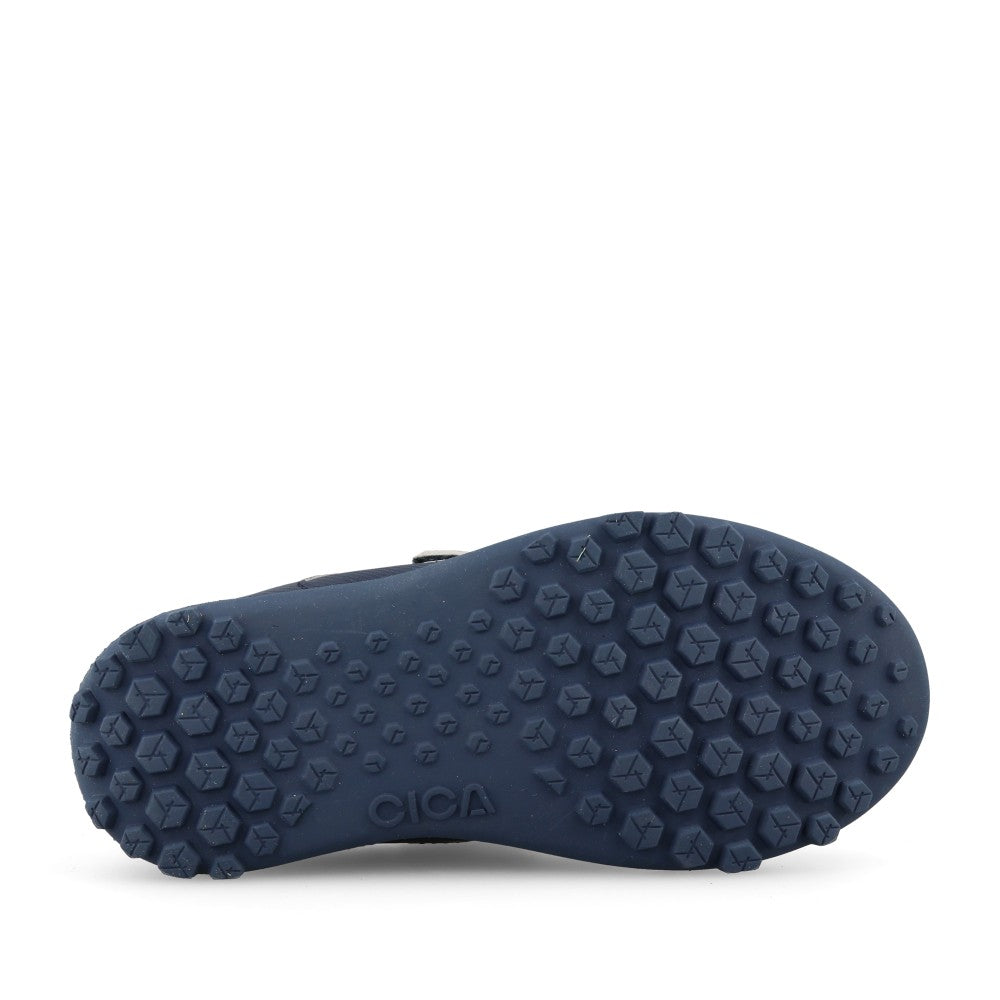 Clarks Boys Cica Goal K G-FIT Velcro Trainer in Navy