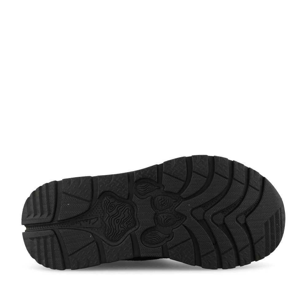 Clarks Boys Selva Trail K G-FIT Velcro Shoe in Black Leather