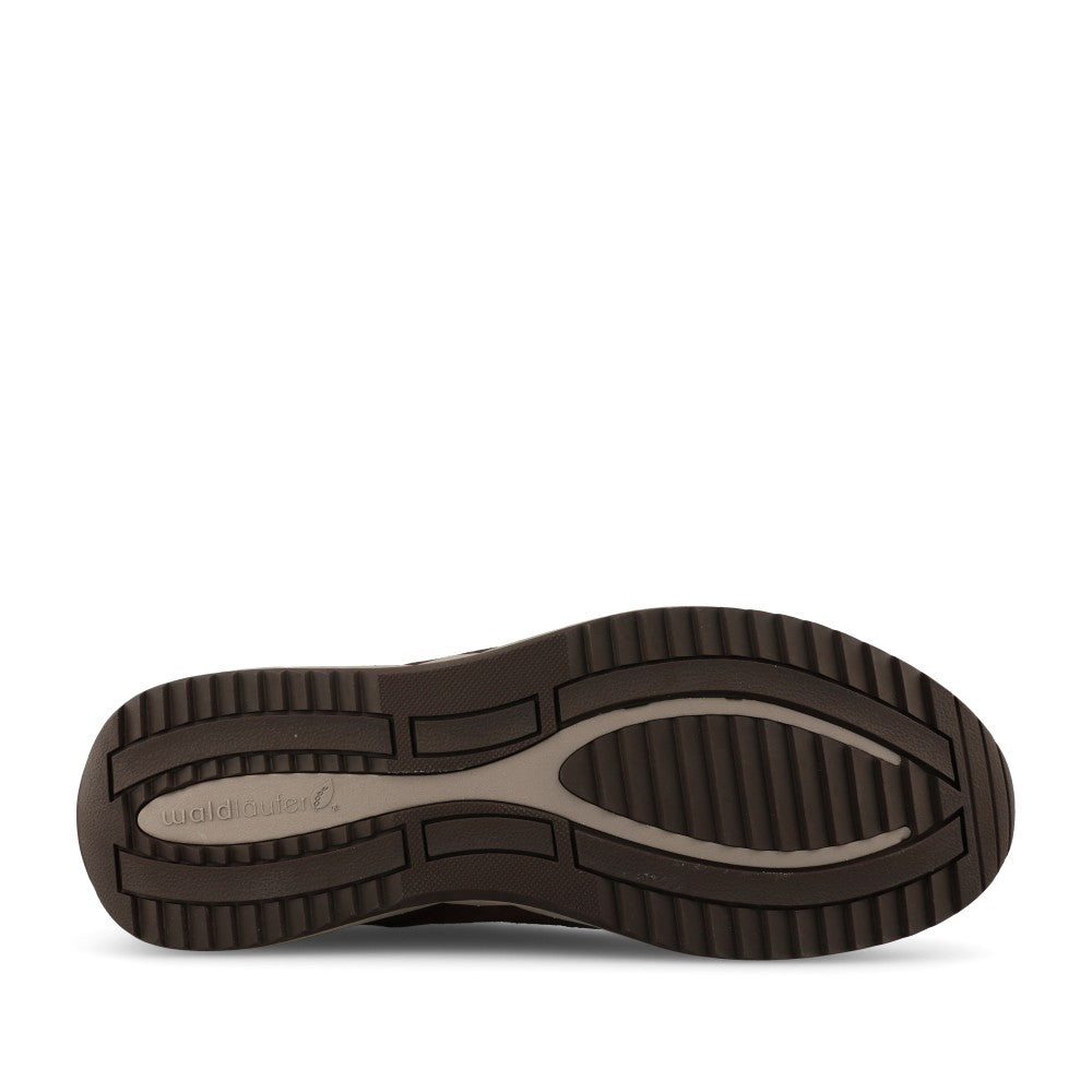 Waldlaufer Ladies 598002 Janett H-Fit Laced Trainer In Dark Brown