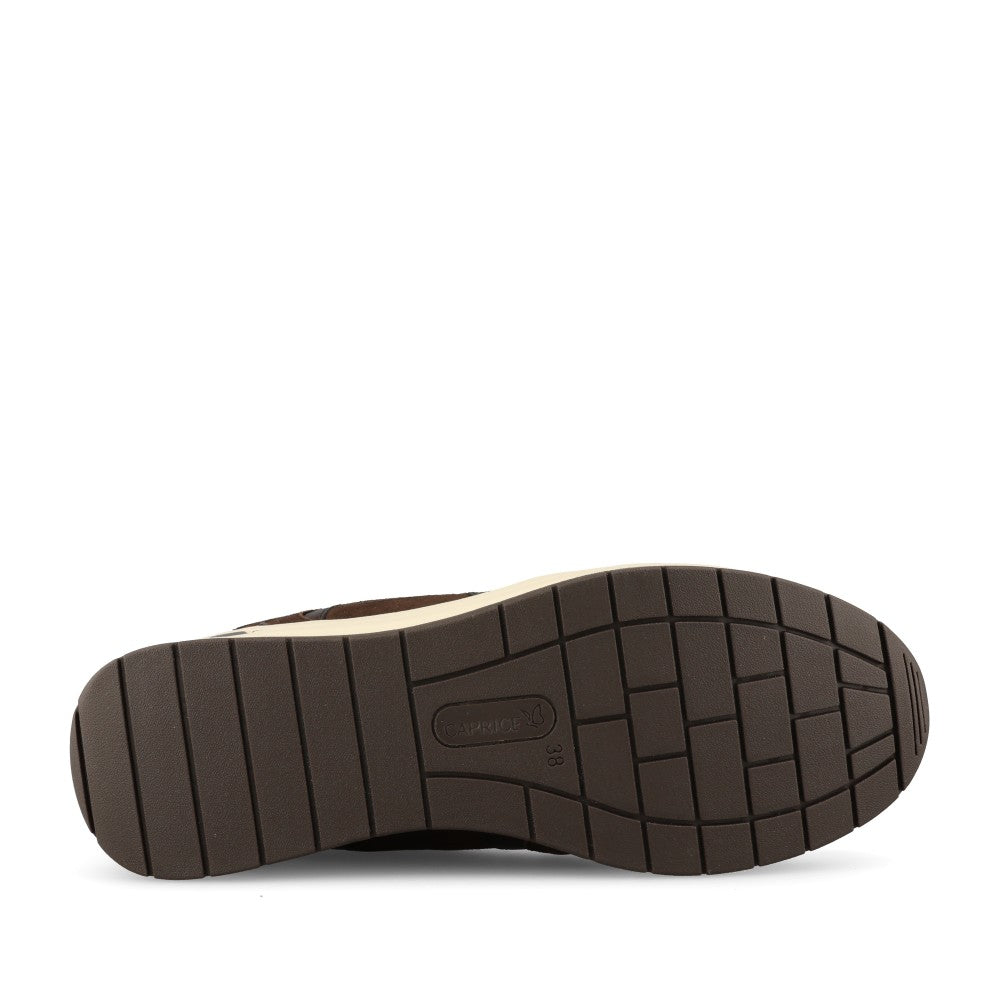 Caprice Ladies 9-23300 Wedge Laced Trainer In Brown