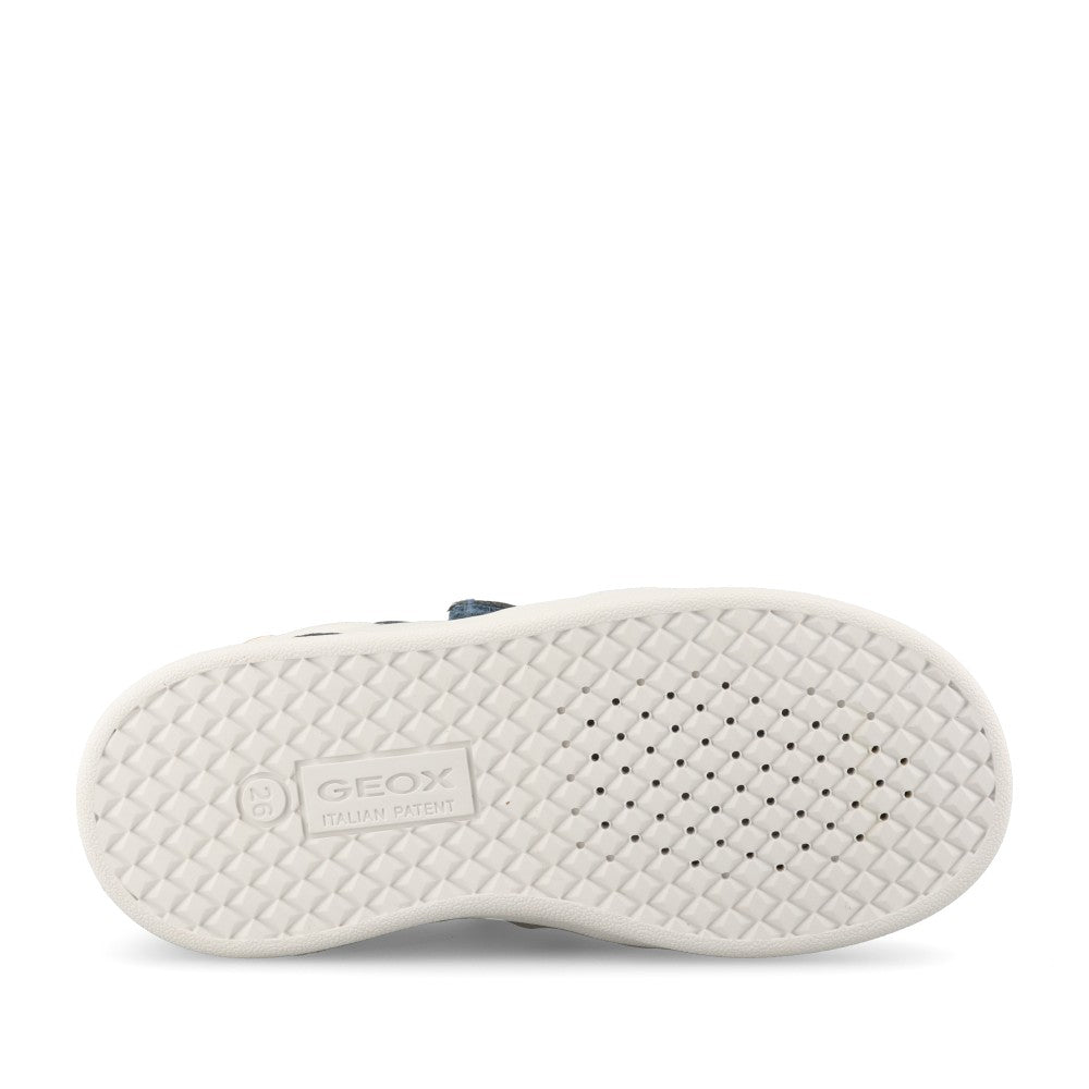 Geox Boys Eclyper B555LA Trainer In White and Blue Multi