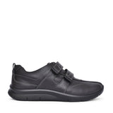 Men's Energise Std Fit Leather Velcro Shoe In Black