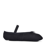 Full Sole Ballet Pump In Black Canvas For Girls In Black