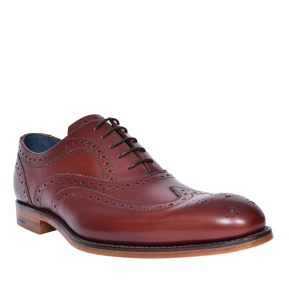 Jensen Leather Brogues For Men In Burgandy