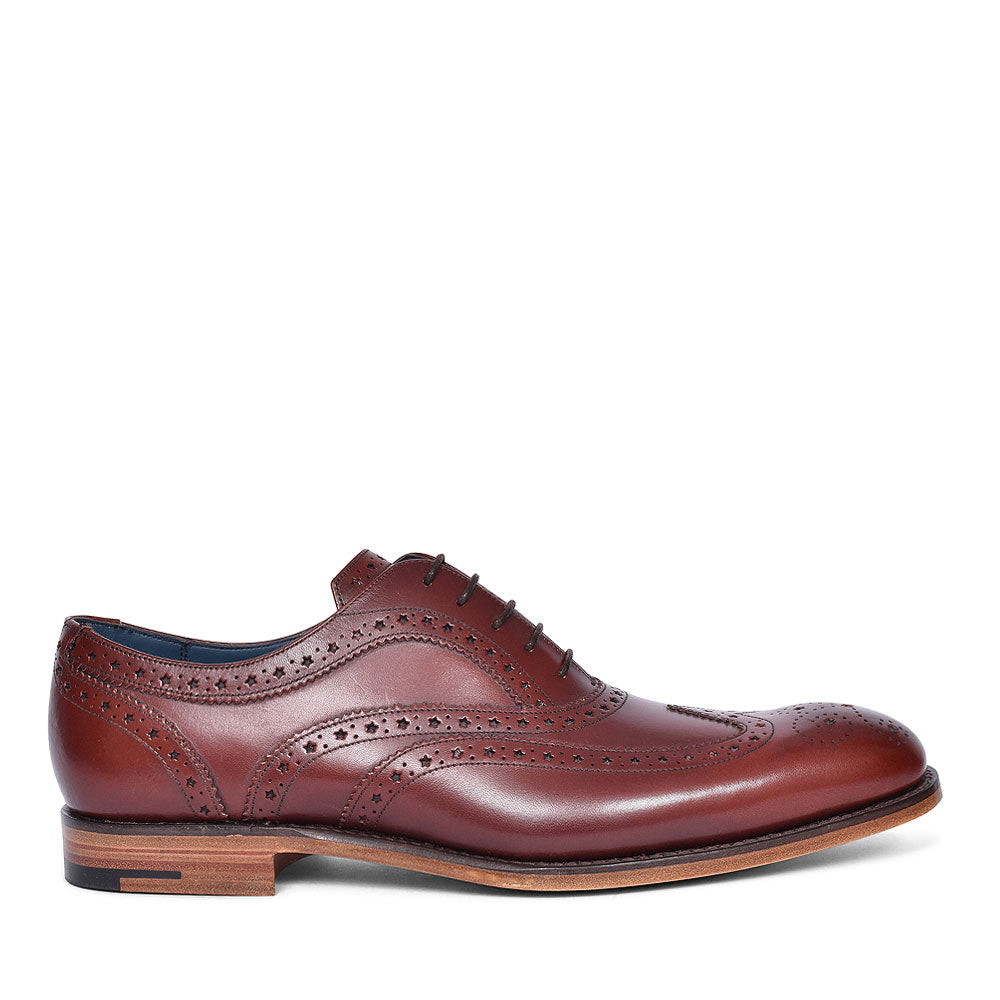 Jensen Leather Brogues For Men In Burgandy