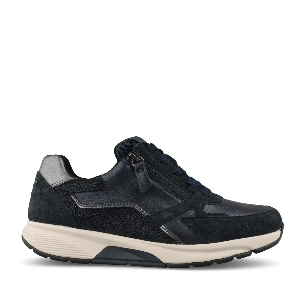 Gabor Ladies 0106.01.012 Adora Rollingsoft Trainer In Blue/Dark Blue
