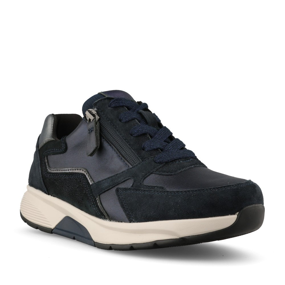 Gabor Ladies 0106.01.012 Adora Rollingsoft Trainer In Blue/Dark Blue