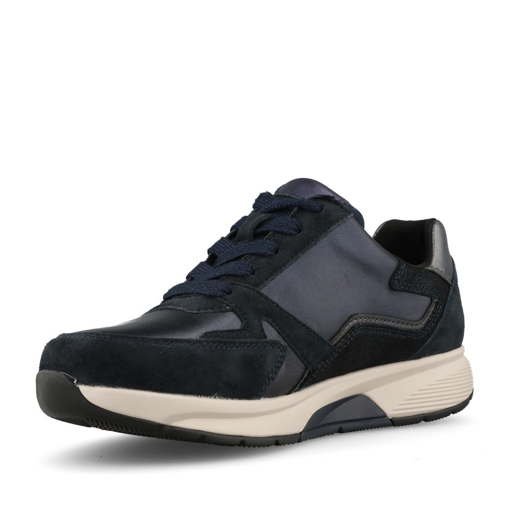 Gabor Ladies 0106.01.012 Adora Rollingsoft Trainer In Blue/Dark Blue