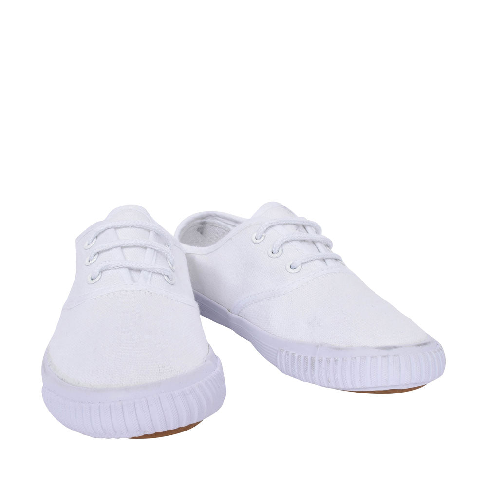 R4301jr Canvas Plimsolls For Girls In White