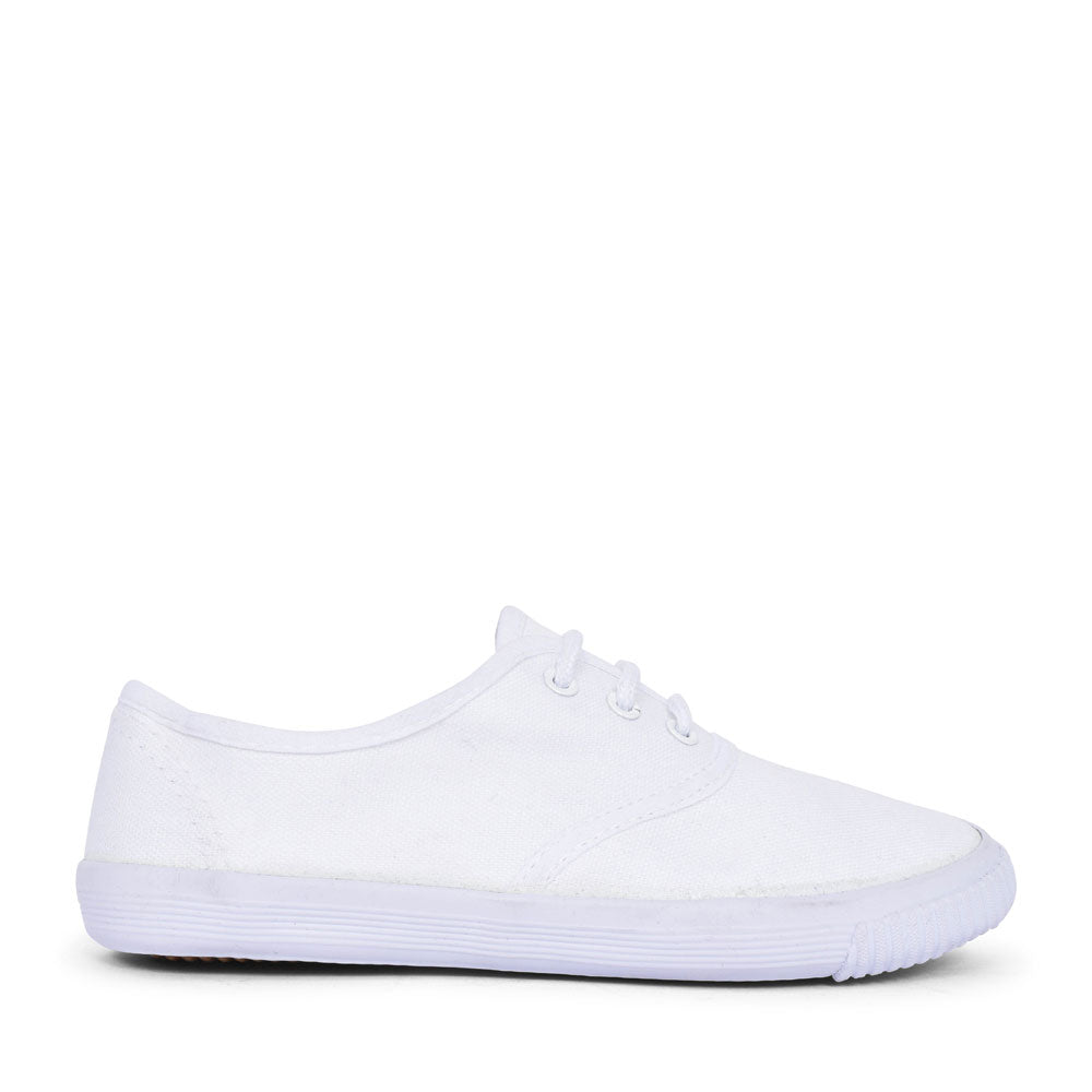R4301jr Canvas Plimsolls For Girls In White