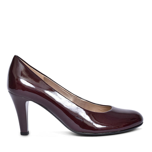 GABOR HIGH HEEL COURT SHOE FOR WOMEN in BURGANDY
