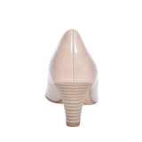 Mid Heel Court Shoe For Women In Navy Patent