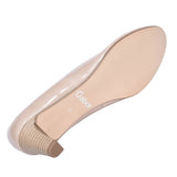 Mid Heel Court Shoe For Women In Navy Patent
