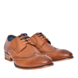 Twickenham Punched Detail Brogue For Boys In Tan