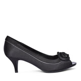 Ladies Ripley Flr222 Low Heel Court Shoe In Black