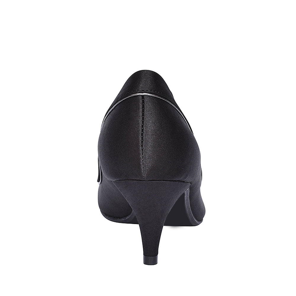 Ladies Ripley Flr222 Low Heel Court Shoe In Black