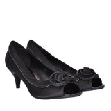 Ladies Ripley Flr222 Low Heel Court Shoe In Black