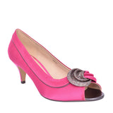 Ladies Ripley Flr222 Low Heel Court Shoe In Pink