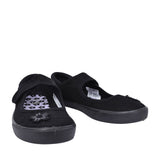 Hopper Go Black Fabric Plimsolls For Girls In Kids F Fit