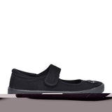Hopper Go Black Fabric Plimsolls For Girls In Kids G Fit