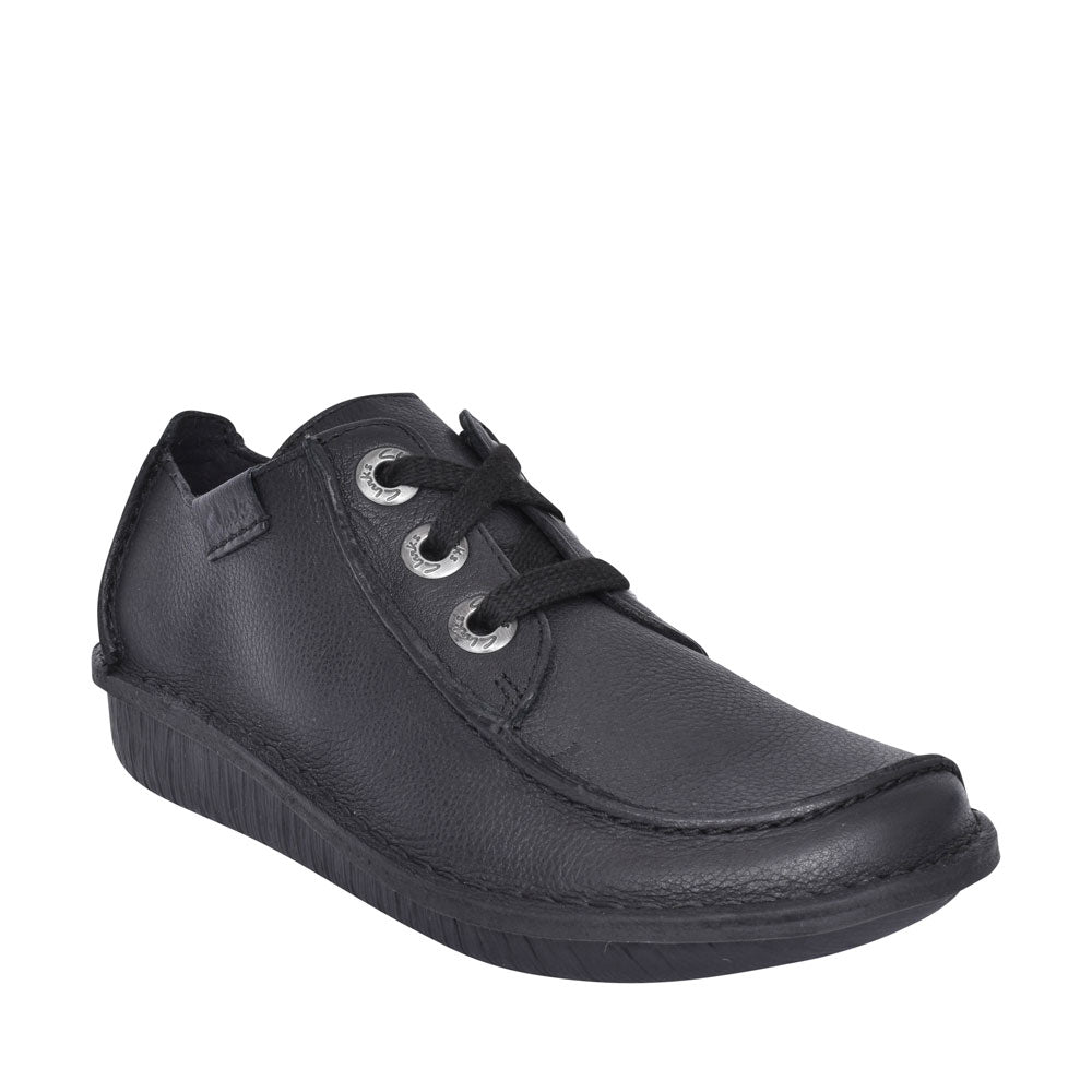 Ladies Funny Dream Leather Shoe  In Blk Leather