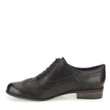 Hamble Oak Leather Brogue Shoe D Fit  In Blk Leather