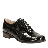 Hamble Oak Black Patent D Fit Brogue For Ladies In Blk Patent