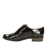 Hamble Oak Patent Brogue Shoe E Fit  In Black Patent