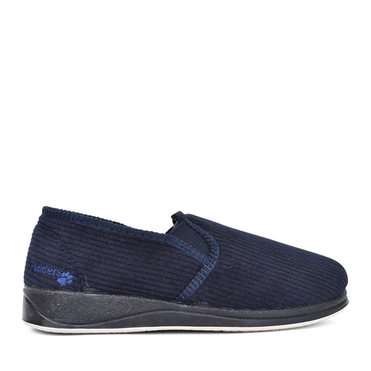 PADDERS MENS ALBERT 408 WIDE FIT CORD SLIPPER in NAVY