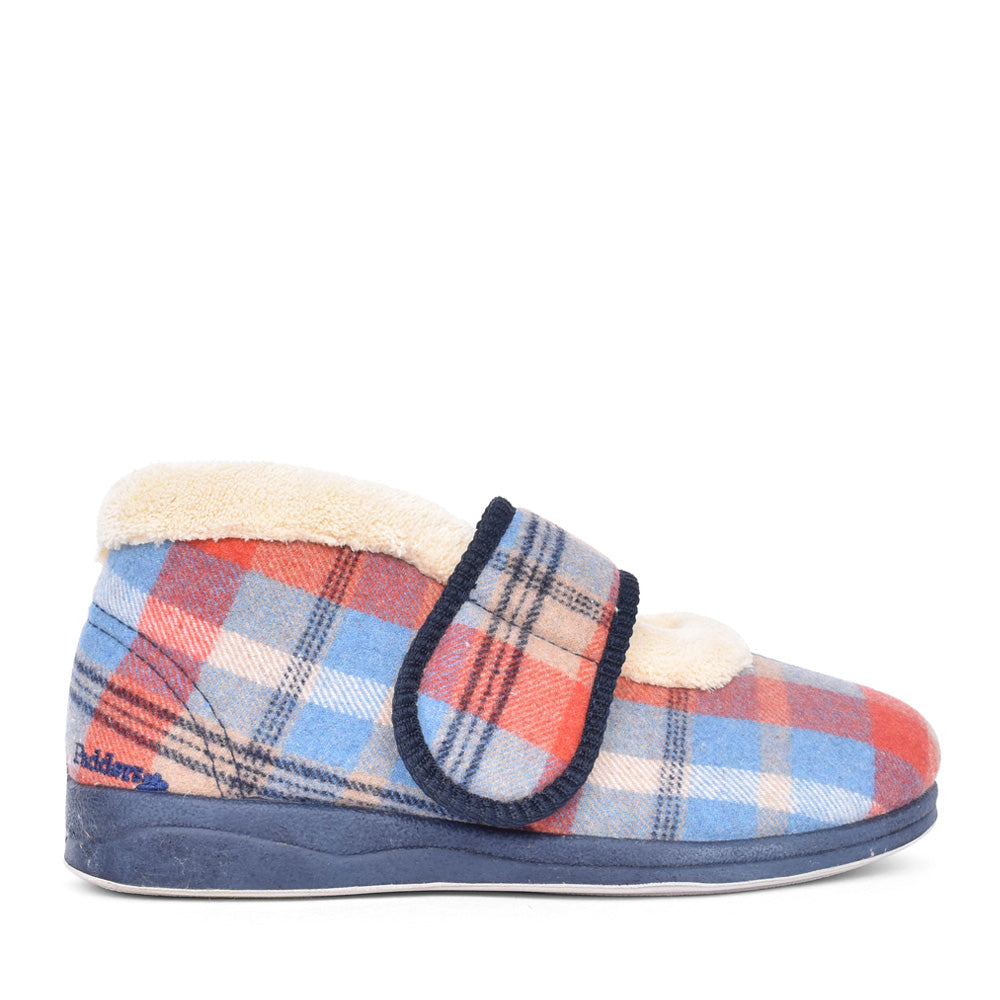 Ladies Hush 409 Wide Fit Bootie Slipper In Multi-colour