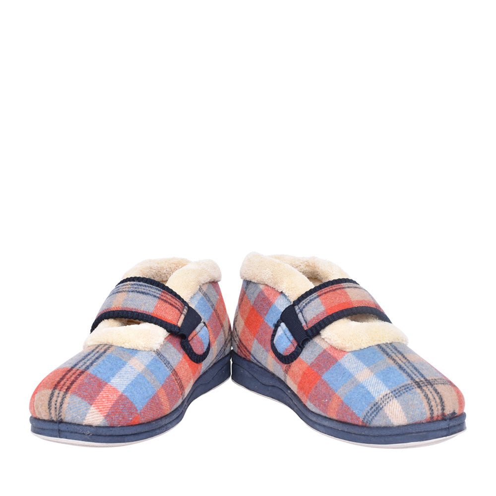 Ladies Hush 409 Wide Fit Bootie Slipper In Multi-colour