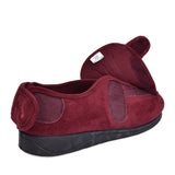 Ladies Enfold 427w Wide Fit Adjustable Slipper In Burgandy