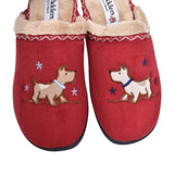 Scotty Dog Slipper For Ladies In Red