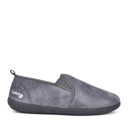 Mens Lewis 470 Wide Fit Slipper In Grey